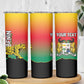 Personalized Benin National Day Skinny Tumbler Leopard With Coat Of Arms - African Pride