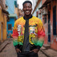 Personalized Benin National Day Sleeve Zip Bomber Jacket Leopard With Coat Of Arms - African Pride