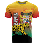 Personalized Benin National Day T shirt Leopard With Coat Of Arms - African Pride
