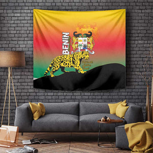Benin National Day Tapestry Leopard With Coat Of Arms - African Pride
