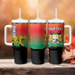 Personalized Benin National Day Tumbler With Handle Leopard With Coat Of Arms - African Pride