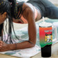 Personalized Benin National Day Tumbler With Handle Leopard With Coat Of Arms - African Pride
