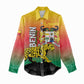 Personalized Benin National Day Women Casual Shirt Leopard With Coat Of Arms - African Pride