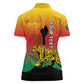 Personalized Benin National Day Women Polo Shirt Leopard With Coat Of Arms - African Pride