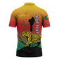 Personalized Benin National Day Zipper Polo Shirt Leopard With Coat Of Arms