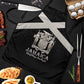 Jamaica Apron Coat Of Arms With Rastafarian Lion Silver Color