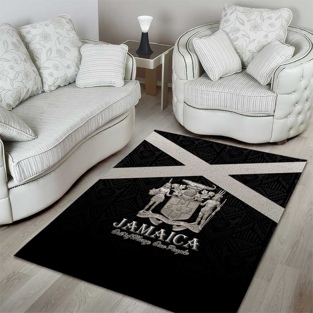 Jamaica Area Rug Out of Many One People Silver Color - African Pride