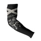 Personalized Jamaica Arm Sleeves Coat Of Arms With Rastafarian Lion Silver Color