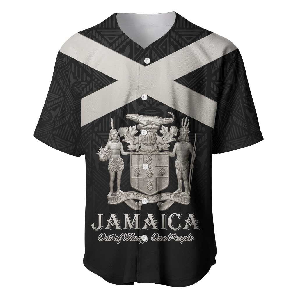 Personalized Jamaica Baseball Jersey Out of Many One People Silver Color - African Pride