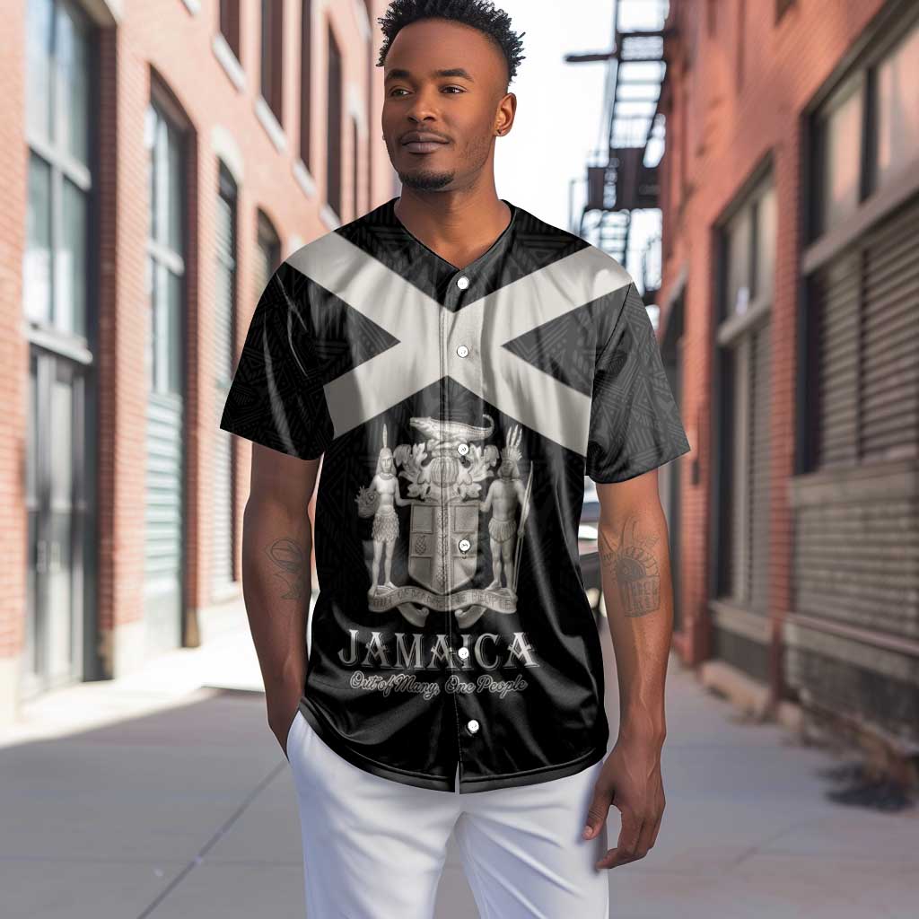 Personalized Jamaica Baseball Jersey Out of Many One People Silver Color - African Pride
