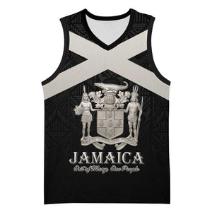 Personalized Jamaica Basketball Jersey Out of Many One People Silver Color - African Pride