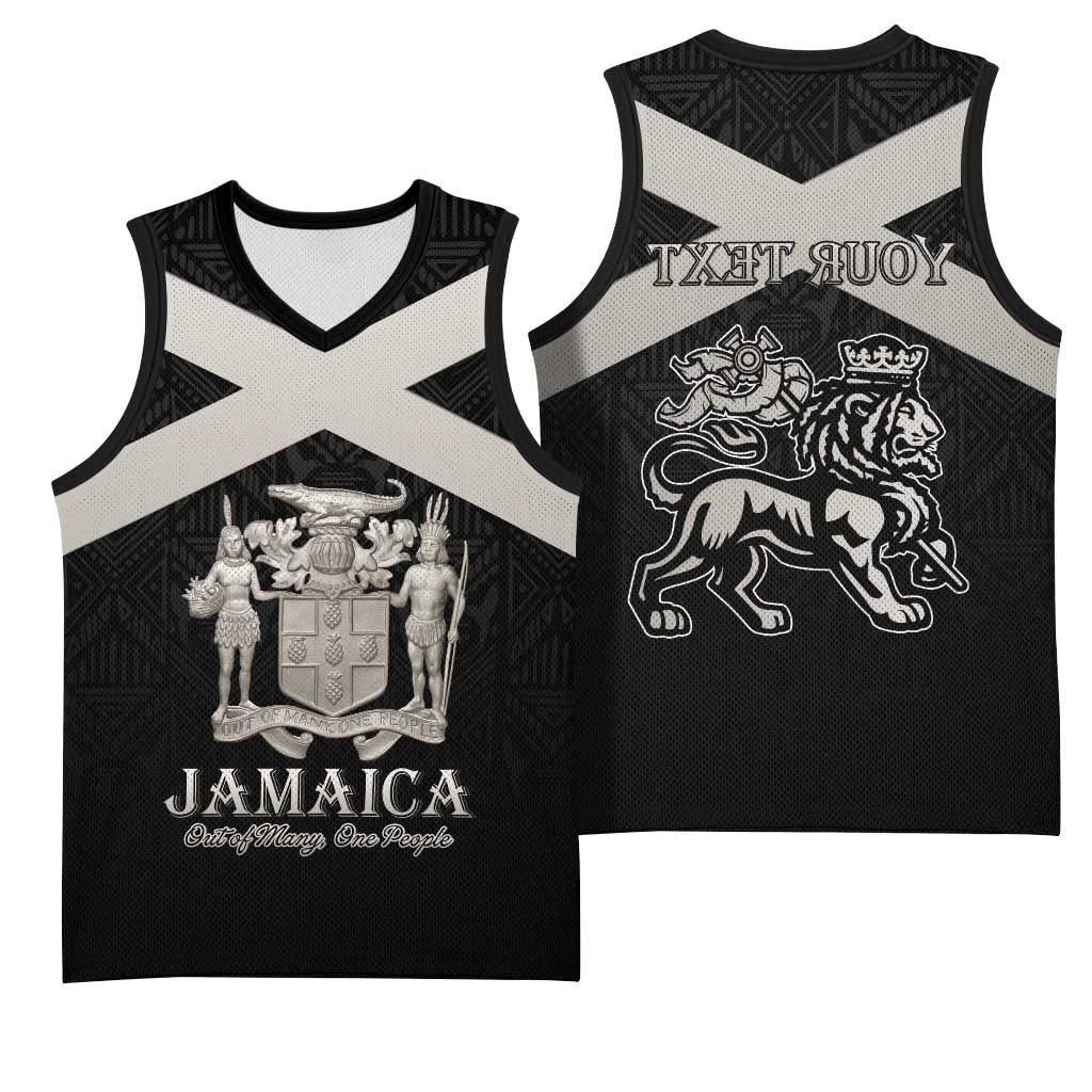 Personalized Jamaica Basketball Jersey Out of Many One People Silver Color - African Pride