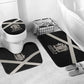 Jamaica Bathroom Set Coat Of Arms With Rastafarian Lion Silver Color