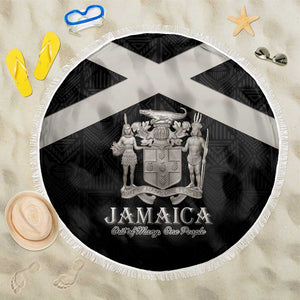 Jamaica Beach Blanket Out of Many One People Silver Color - African Pride