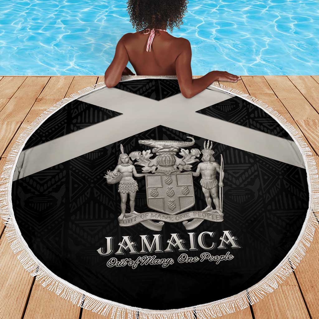 Jamaica Beach Blanket Out of Many One People Silver Color - African Pride