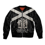 Personalized Jamaica Bomber Jacket Out of Many One People Silver Color - African Pride