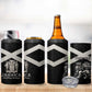 Personalized Jamaica 4 in 1 Can Cooler Tumbler Out of Many One People Silver Color - African Pride