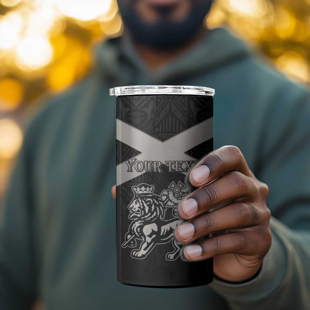 Personalized Jamaica 4 in 1 Can Cooler Tumbler Out of Many One People Silver Color - African Pride