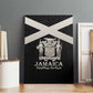 Jamaica Canvas Wall Art Out of Many One People Silver Color - African Pride