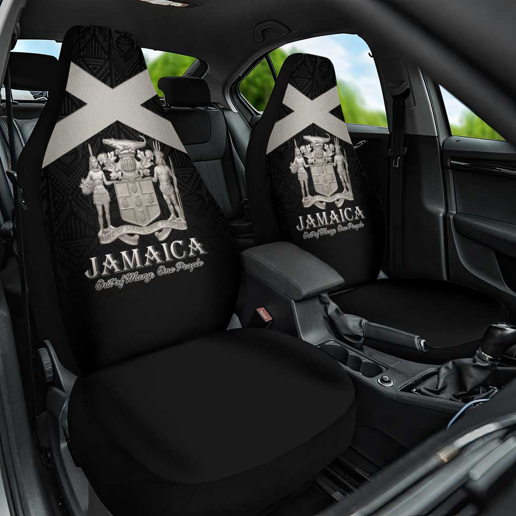 Jamaica Car Seat Cover Out of Many One People Silver Color - African Pride