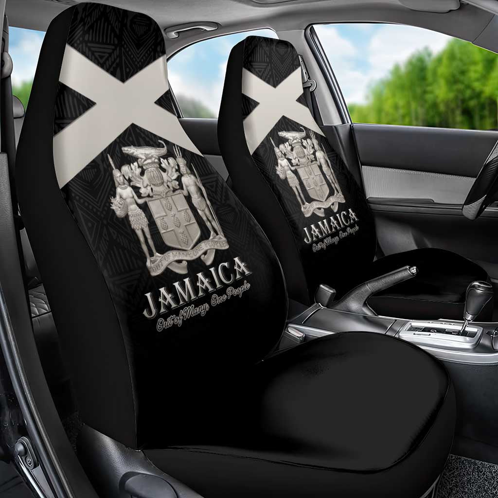 Jamaica Car Seat Cover Out of Many One People Silver Color - African Pride