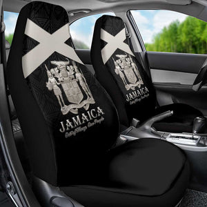 Jamaica Car Seat Cover Out of Many One People Silver Color - African Pride