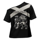 Personalized Jamaica Cross Shoulder Shirt Coat Of Arms With Rastafarian Lion Silver Color