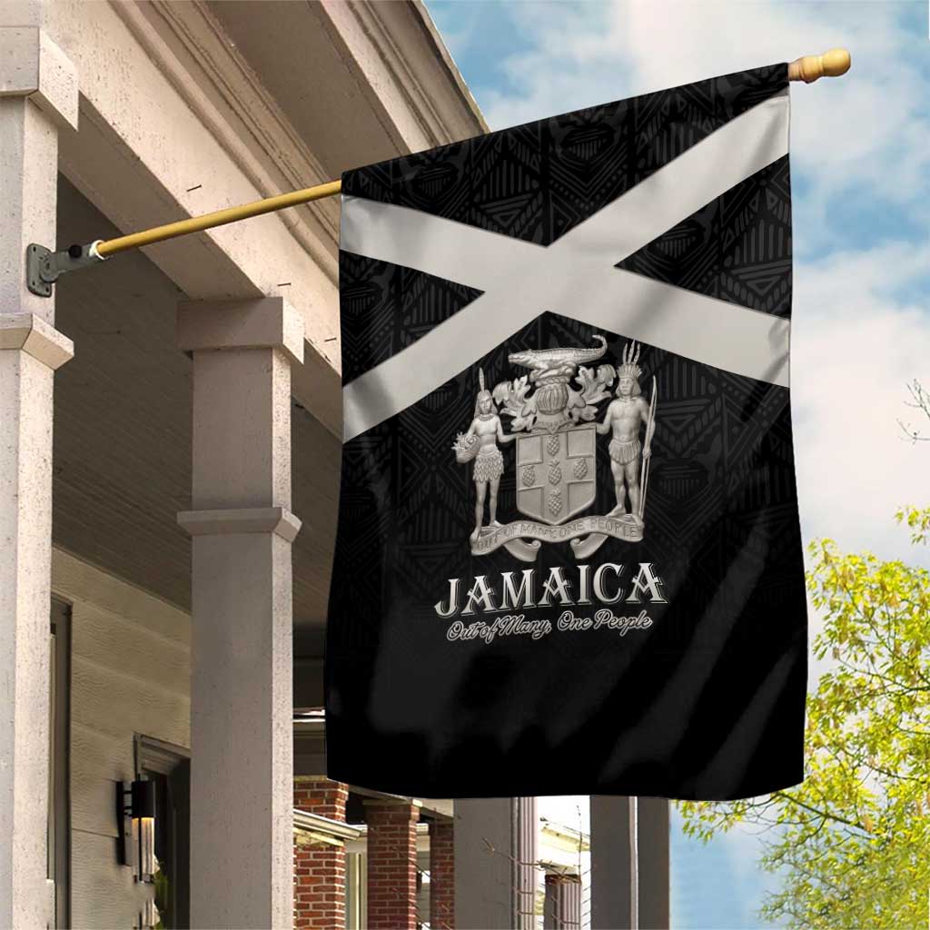 Jamaica Garden Flag Out of Many One People Silver Color - African Pride
