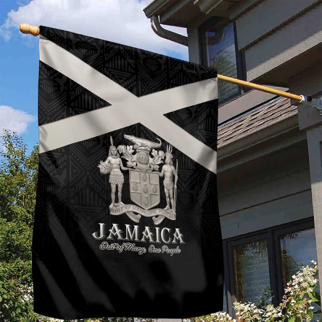 Jamaica Garden Flag Out of Many One People Silver Color - African Pride