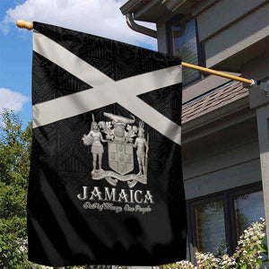 Jamaica Garden Flag Out of Many One People Silver Color - African Pride