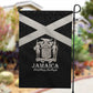 Jamaica Garden Flag Out of Many One People Silver Color - African Pride