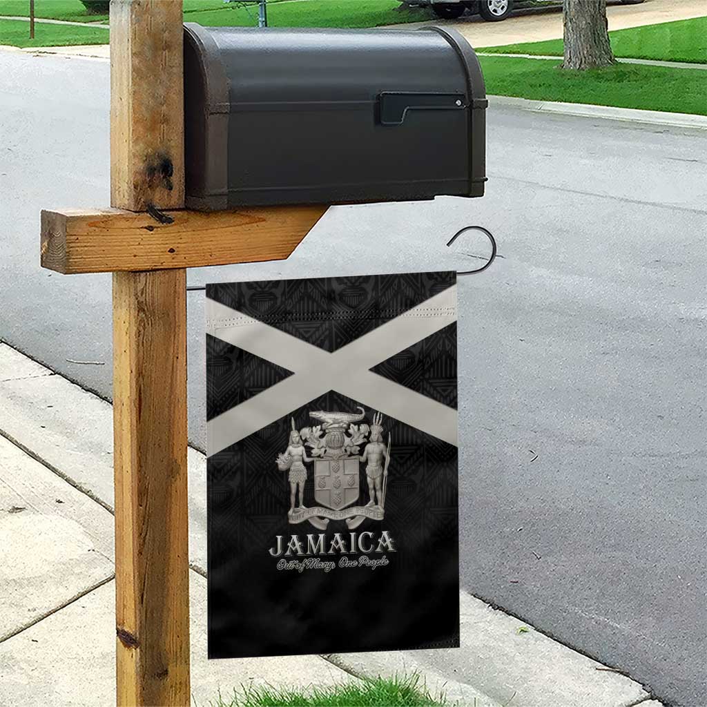Jamaica Garden Flag Out of Many One People Silver Color - African Pride