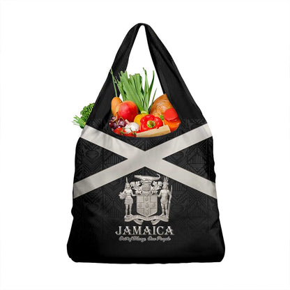 Jamaica Grocery Bag Out of Many One People Silver Color - African Pride