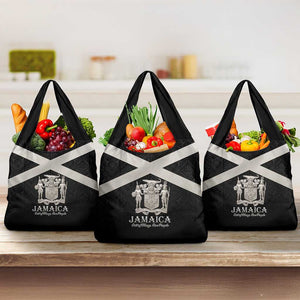 Jamaica Grocery Bag Out of Many One People Silver Color - African Pride