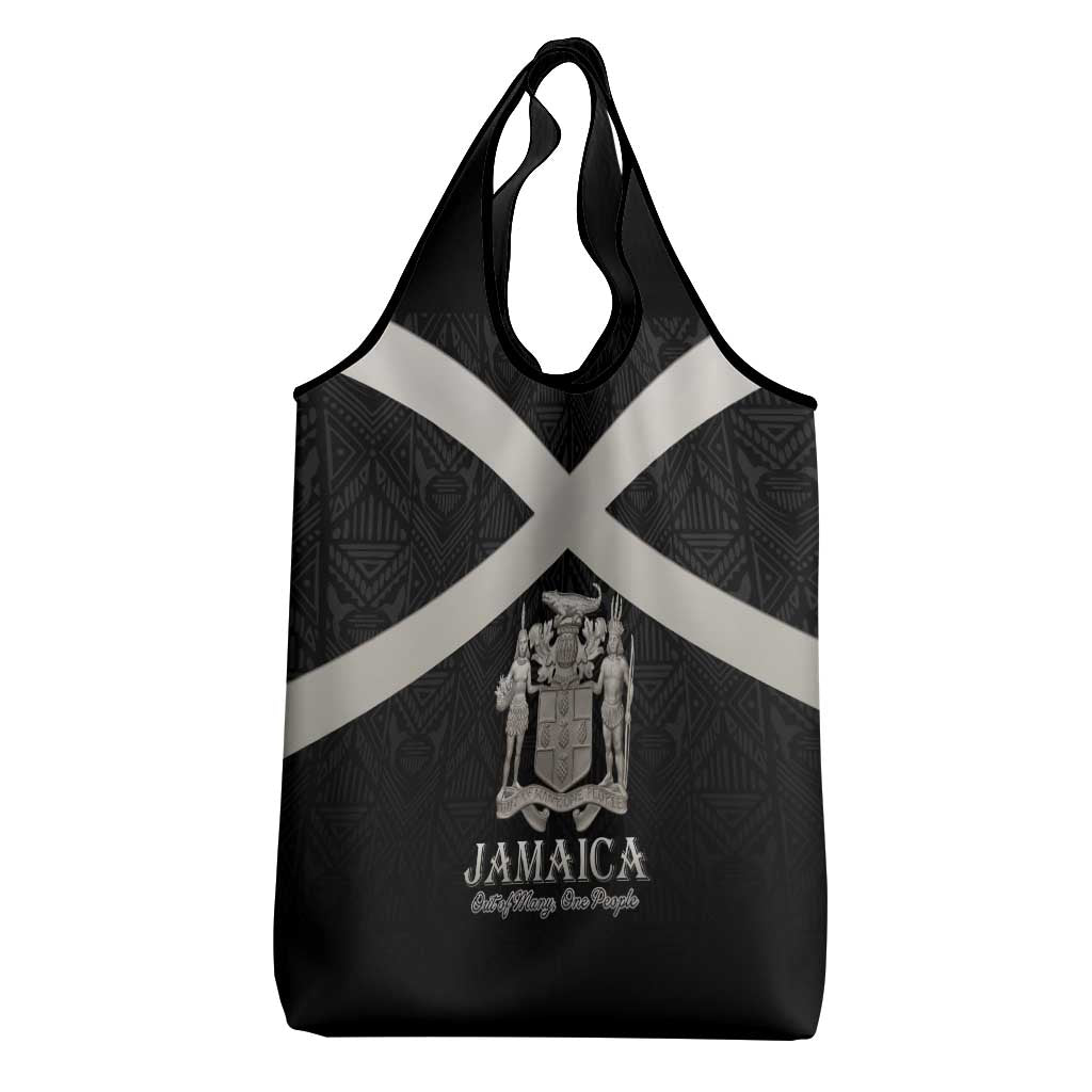 Jamaica Grocery Bag Out of Many One People Silver Color - African Pride