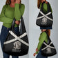 Jamaica Grocery Bag Out of Many One People Silver Color - African Pride