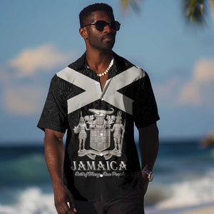 Personalized Jamaica Hawaiian Shirt Out of Many One People Silver Color - African Pride