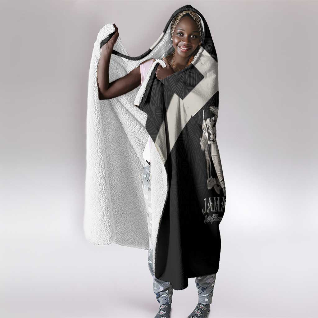 Jamaica Hooded Blanket Out of Many One People Silver Color - African Pride