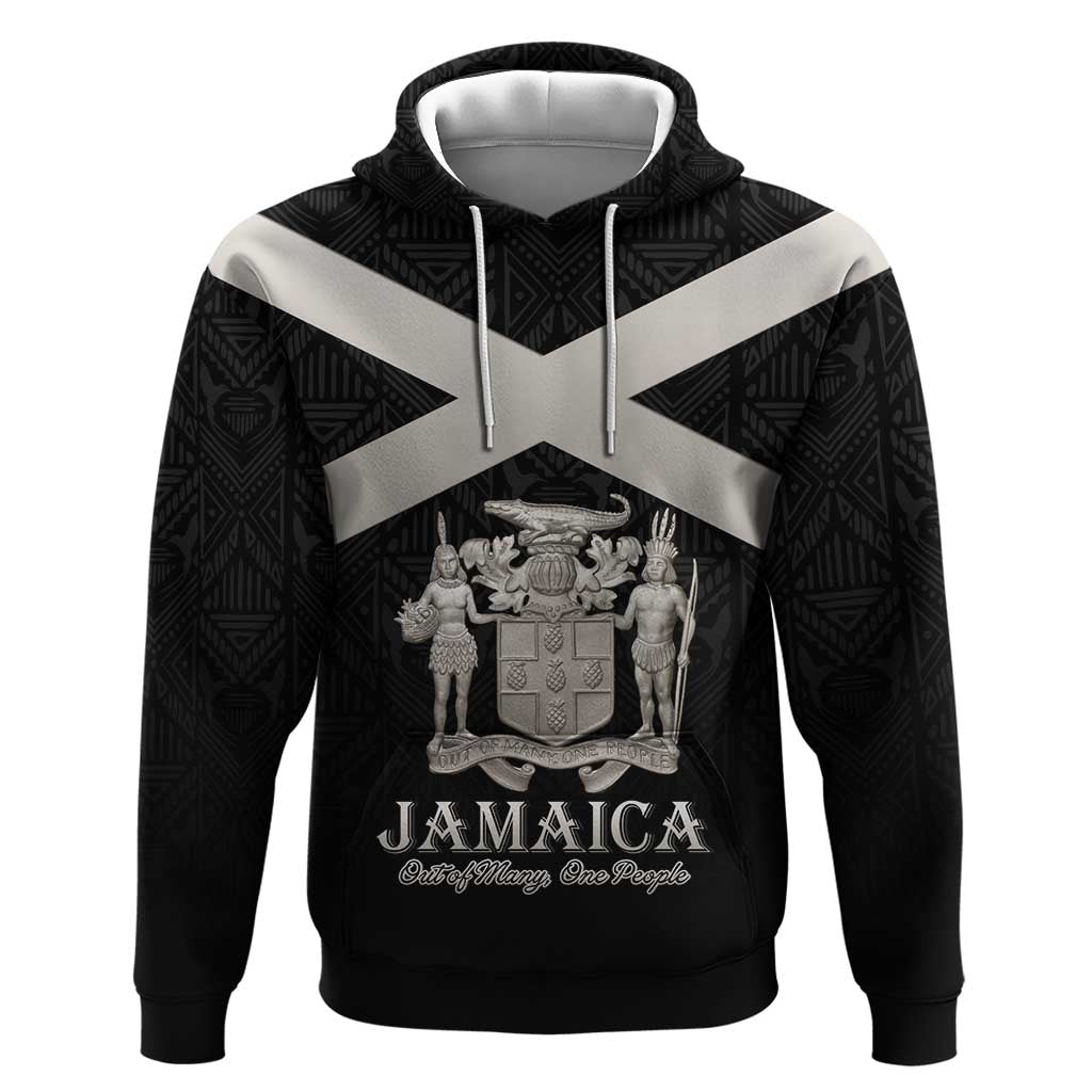 Personalized Jamaica Hoodie Out of Many One People Silver Color - African Pride