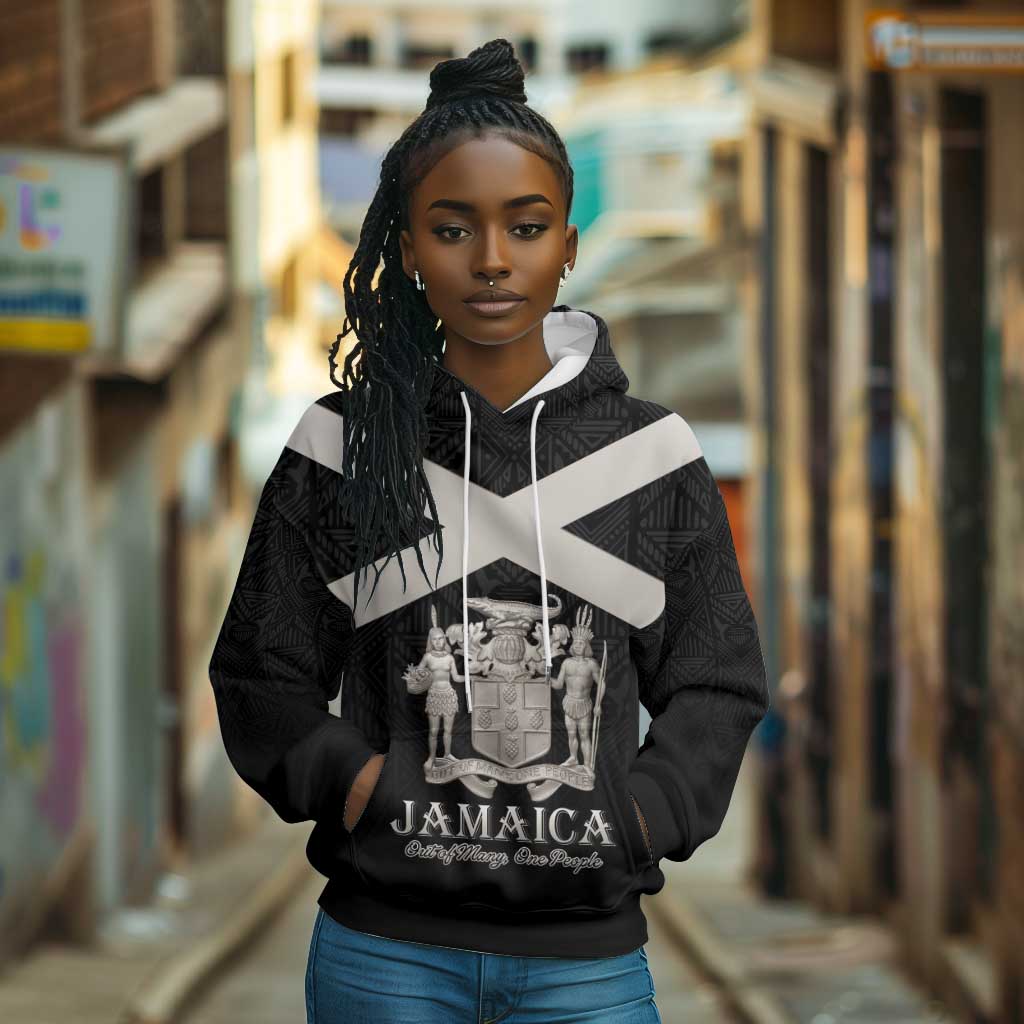 Personalized Jamaica Hoodie Out of Many One People Silver Color - African Pride