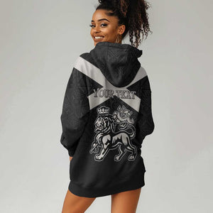 Personalized Jamaica Hoodie Dress Out of Many One People Silver Color - African Pride