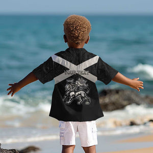 Personalized Jamaica Kid Hawaiian Shirt Out of Many One People Silver Color - African Pride