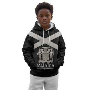 Personalized Jamaica Kid Hoodie Out of Many One People Silver Color - African Pride