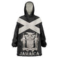Personalized Jamaica Kid Wearable Blanket Hoodie Out of Many One People Silver Color - African Pride