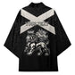 Personalized Jamaica Kimono Coat Of Arms With Rastafarian Lion Silver Color