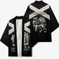 Personalized Jamaica Kimono Coat Of Arms With Rastafarian Lion Silver Color
