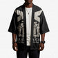 Personalized Jamaica Kimono Coat Of Arms With Rastafarian Lion Silver Color
