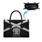 Jamaica Leather Bag Coat Of Arms With Rastafarian Lion Silver Color