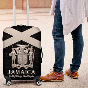 Jamaica Luggage Cover Out of Many One People Silver Color - African Pride