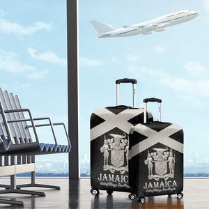 Jamaica Luggage Cover Out of Many One People Silver Color - African Pride